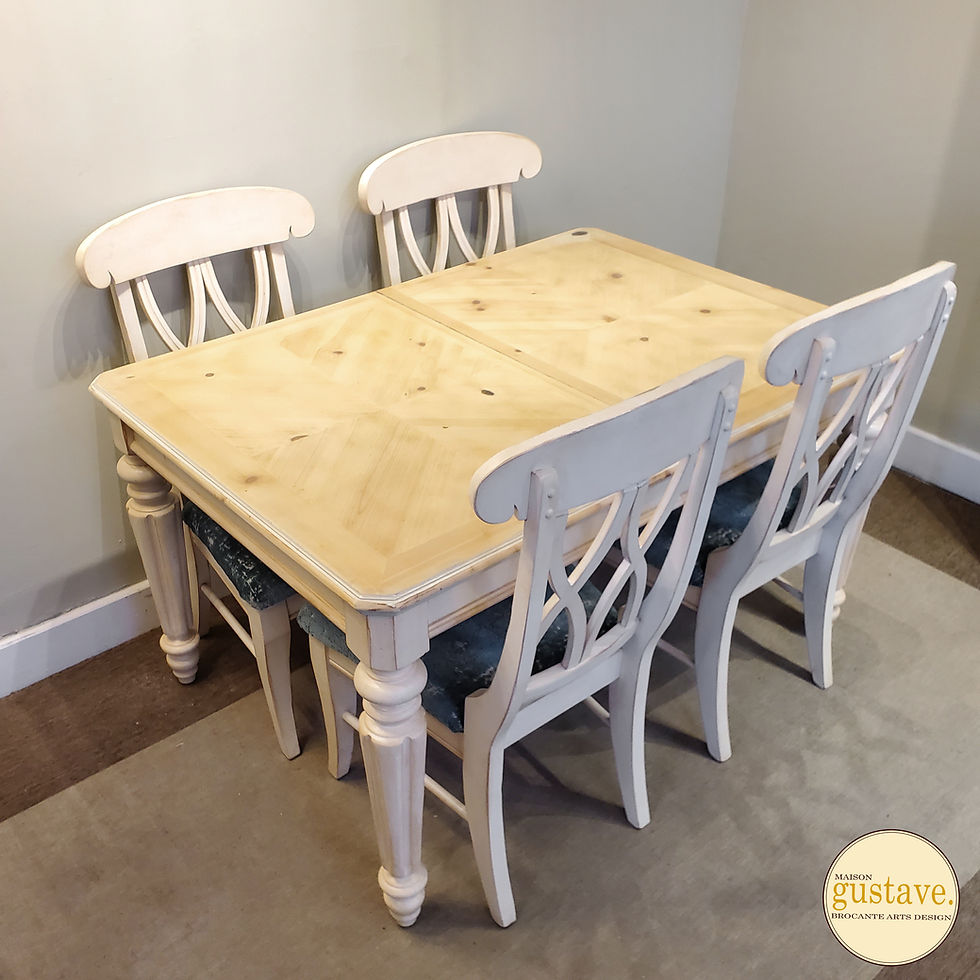 Miniature : Ensemble de salle à manger pour 4 | Avec rallonge