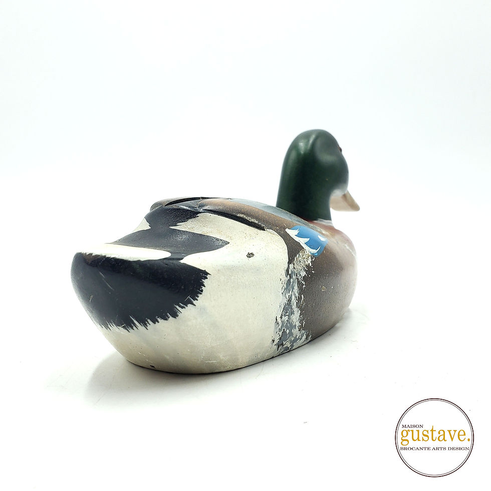 Miniature : Leurre de canard colvert en bois