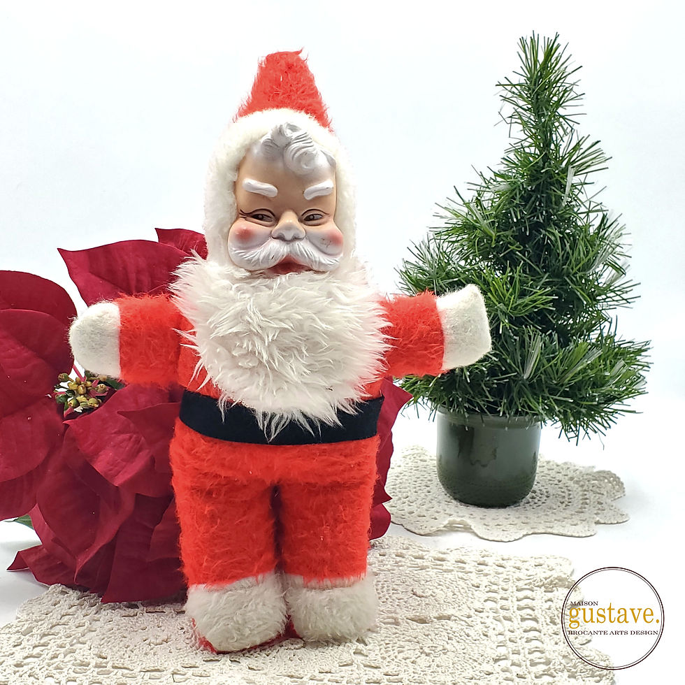 Peluche de Père-Noël 14 po |  Wis-Ton MFG Co 1960's