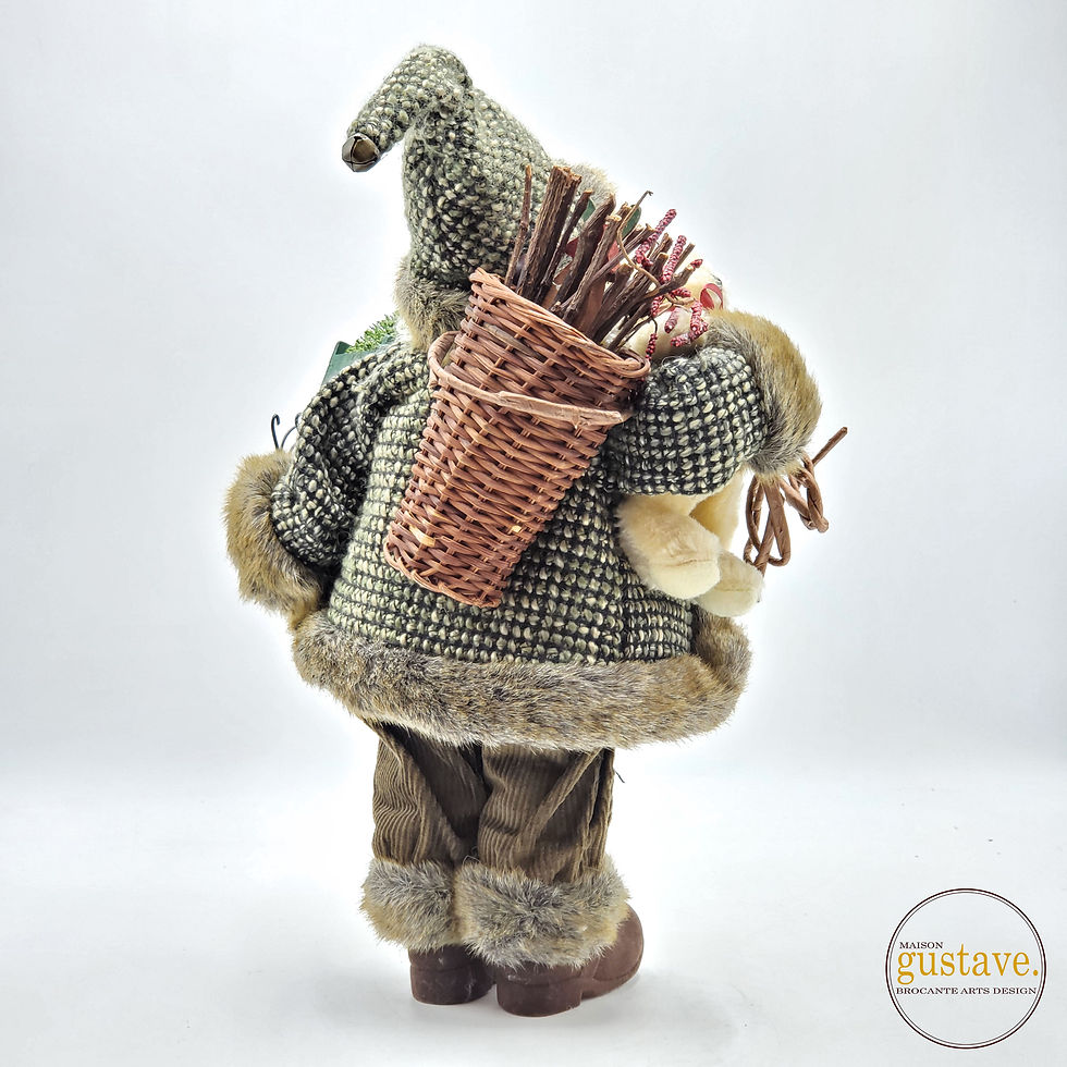 Thumbnail: Figurine de Père-Noël 17 po avec jouets dans les bras