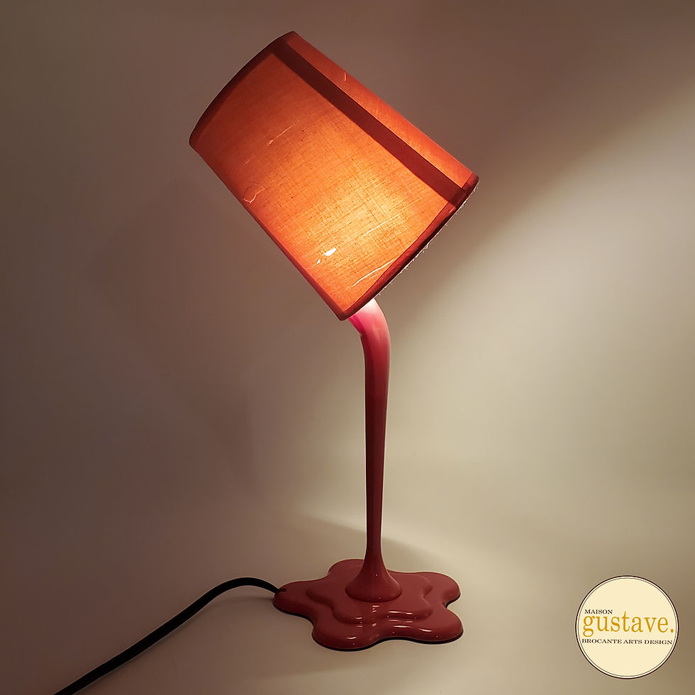 Lampe de table rose | Pot de peinture