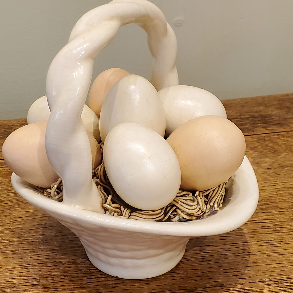 Thumbnail: Panier d'œufs décoratif en céramique