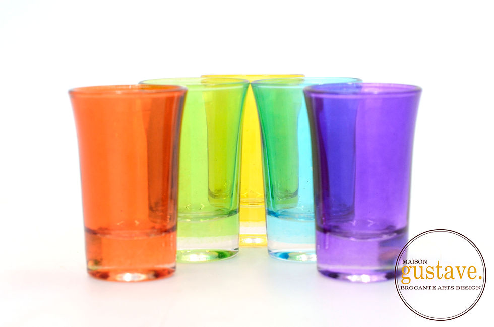Thumbnail: 5 verres à shooter arc-en-ciel