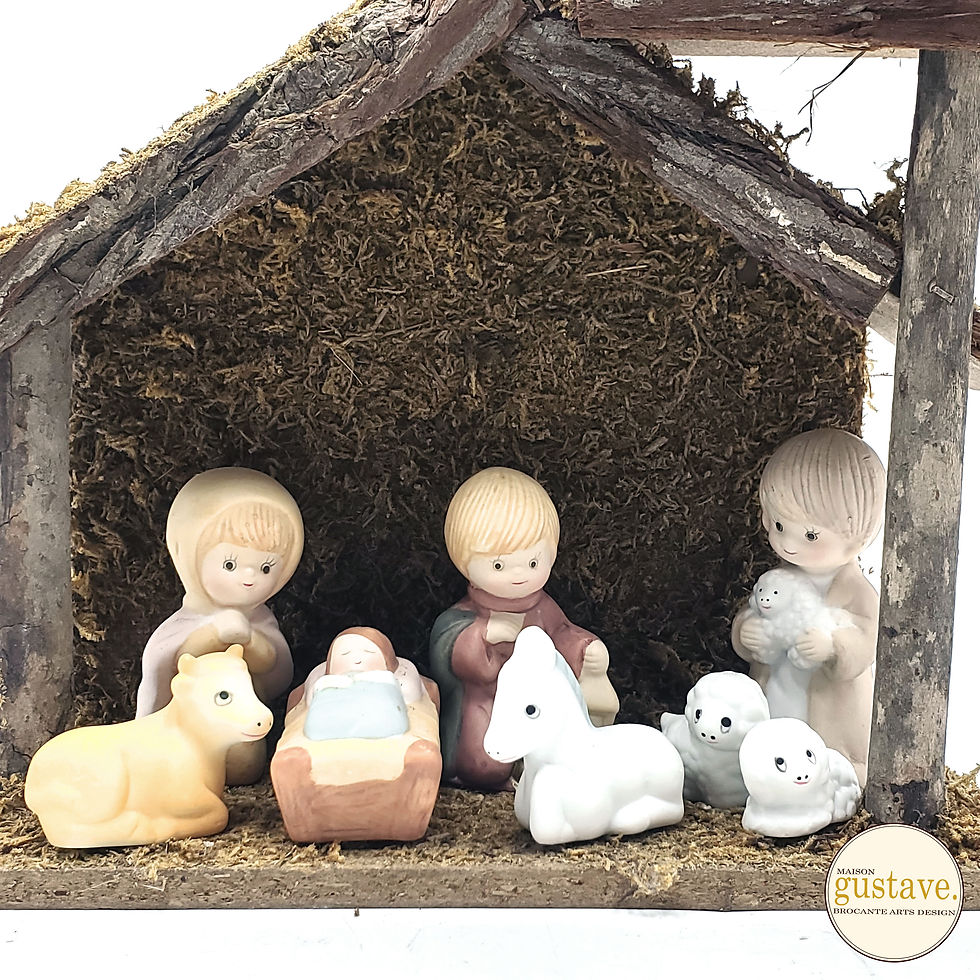Crèche | Scène de nativité en porcelaine