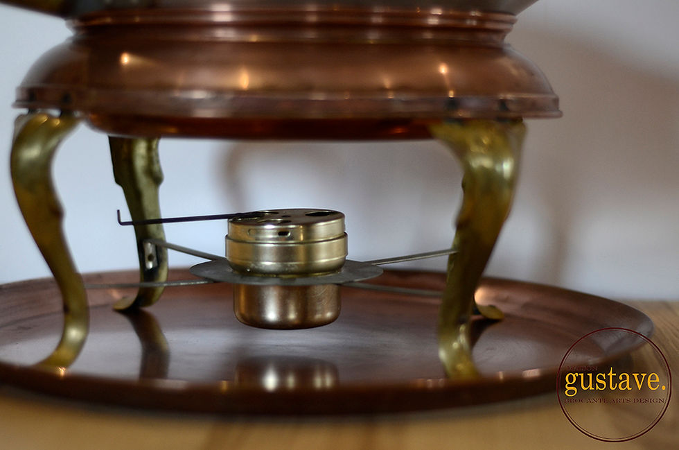 Miniature : Grand réchaud en cuivre avec plateau