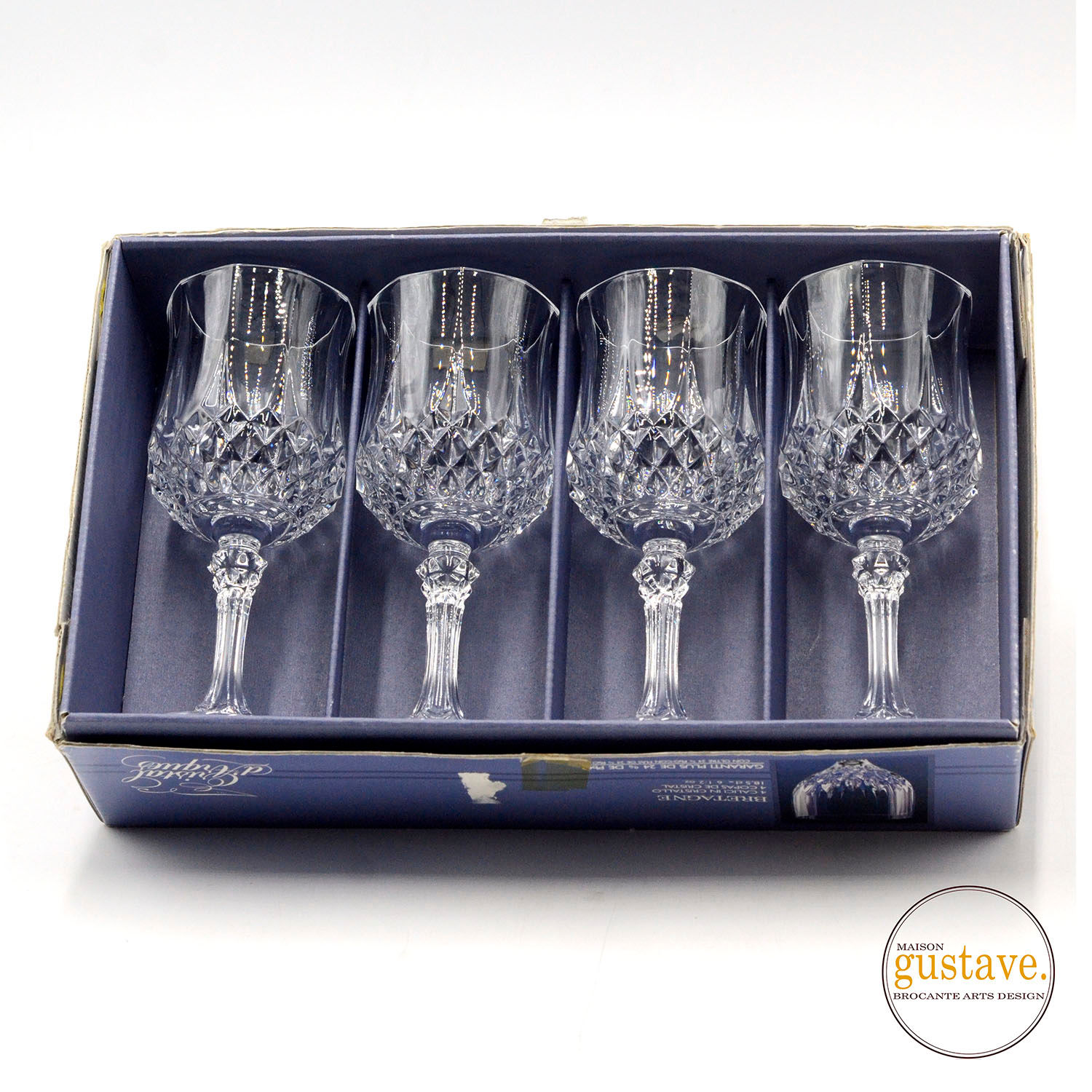 6 coupes à vin | Longchamp, cristal d'arques