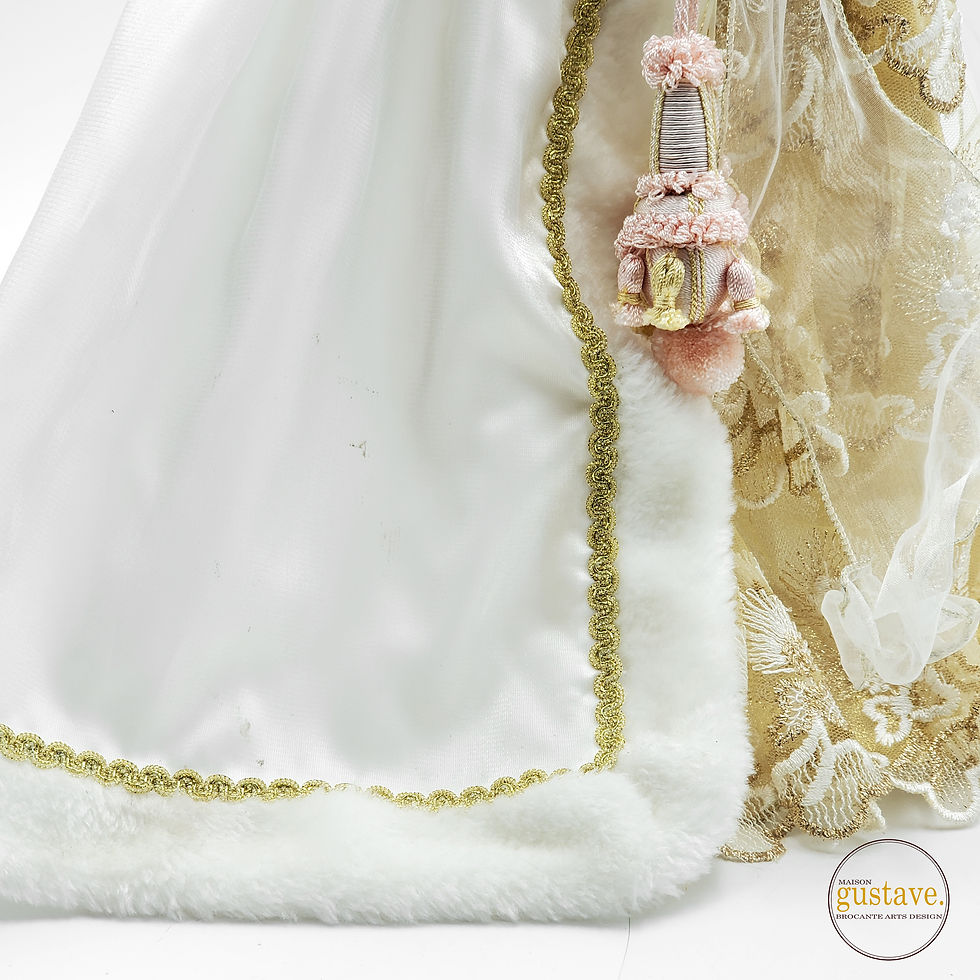Miniature : Grand ange 23" blanc et doré