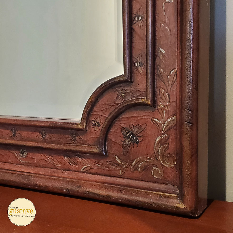 Miroir biseauté 30x40 Bombay | Encadrement abeilles