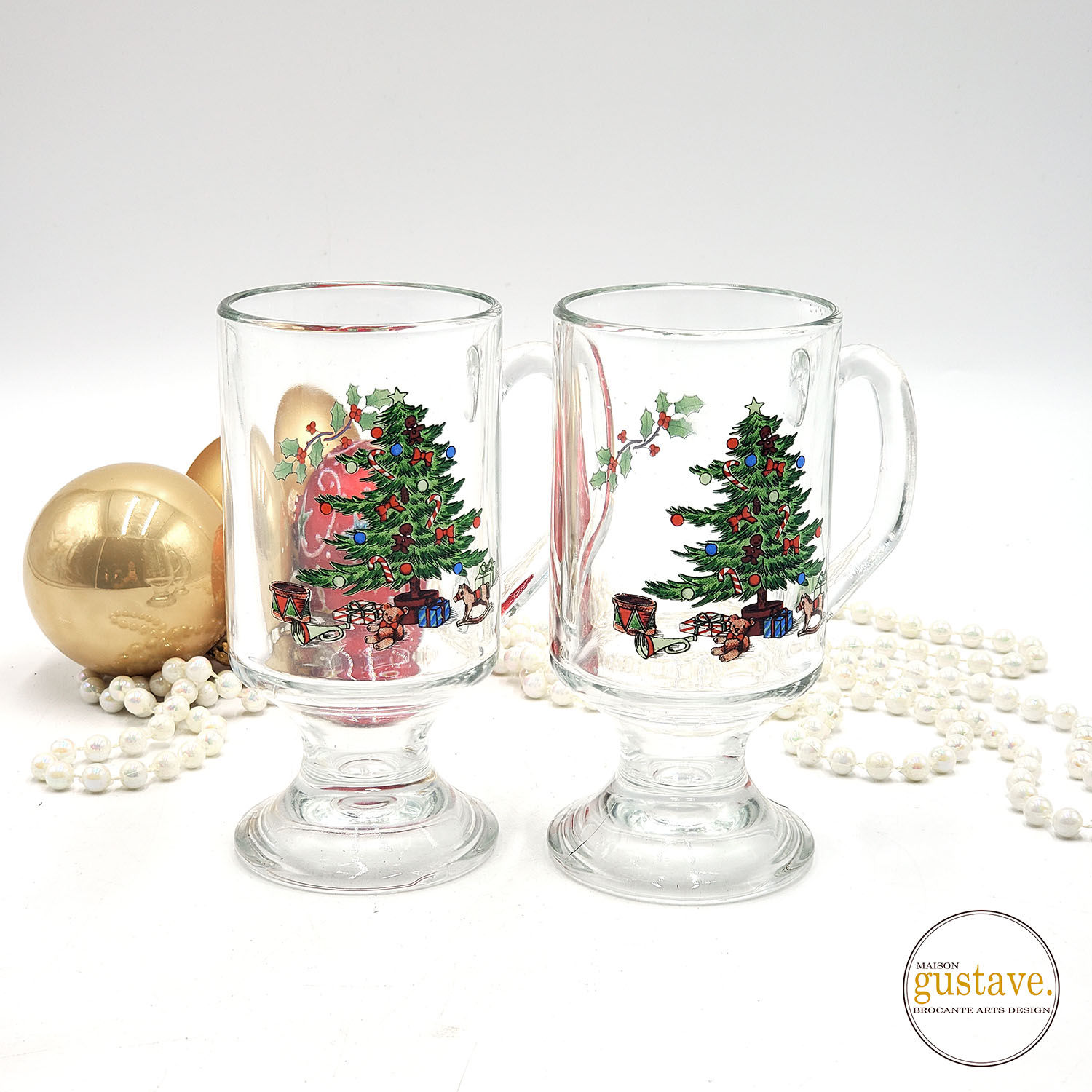 Duo de tasses à café Luminarc | Sapin de Noël