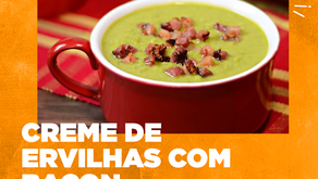 Creme de ervilhas com bacon