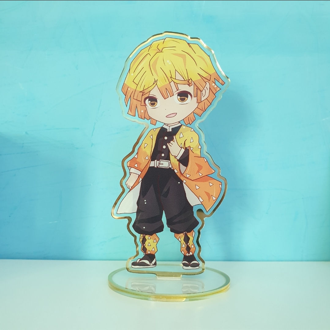 [Kimetsu No Yaiba] - Zenitsu's Double Sided Standee With Gold Border