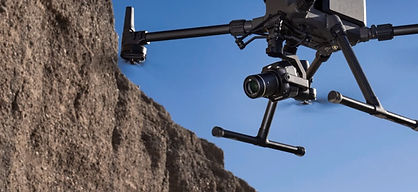 Drone is flying to inspection service