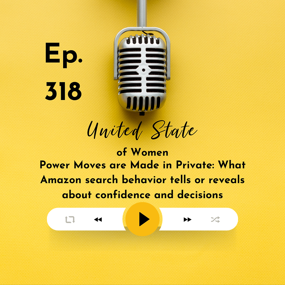 318 - Power Moves are Made in Private: What Amazon search behavior tells or reveals about confidence and decisions