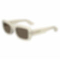 Calvin Klein CK24511S 109 sunglasses with chalk white rectangular frame and brown lenses