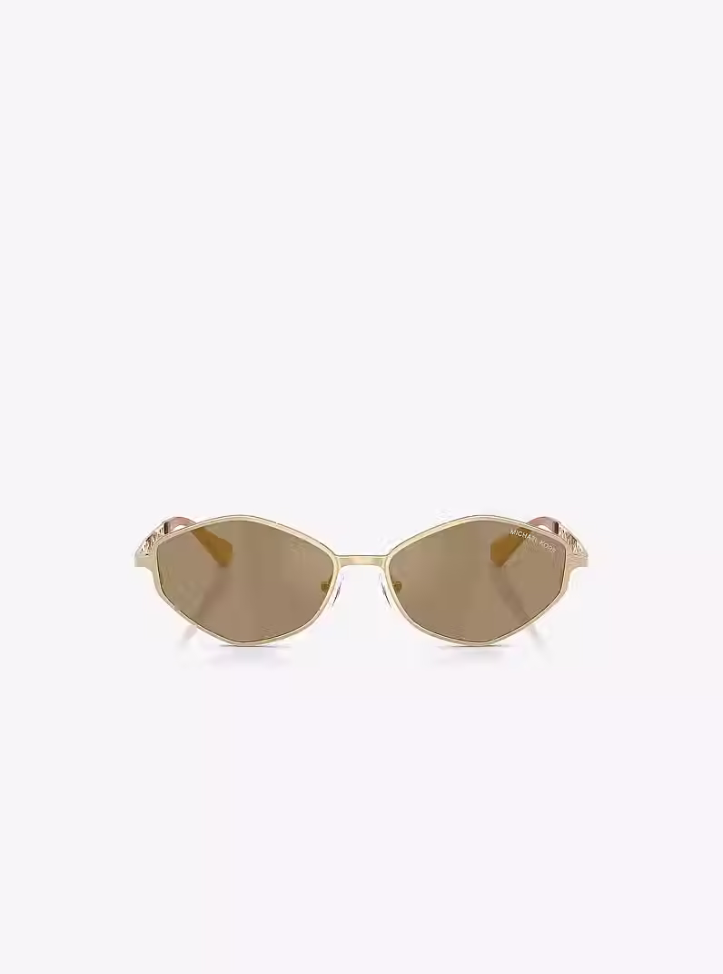Thumbnail: Michael Kors MK1181 Gold Coast sunglasses with gold-tone metal frame and brown lenses