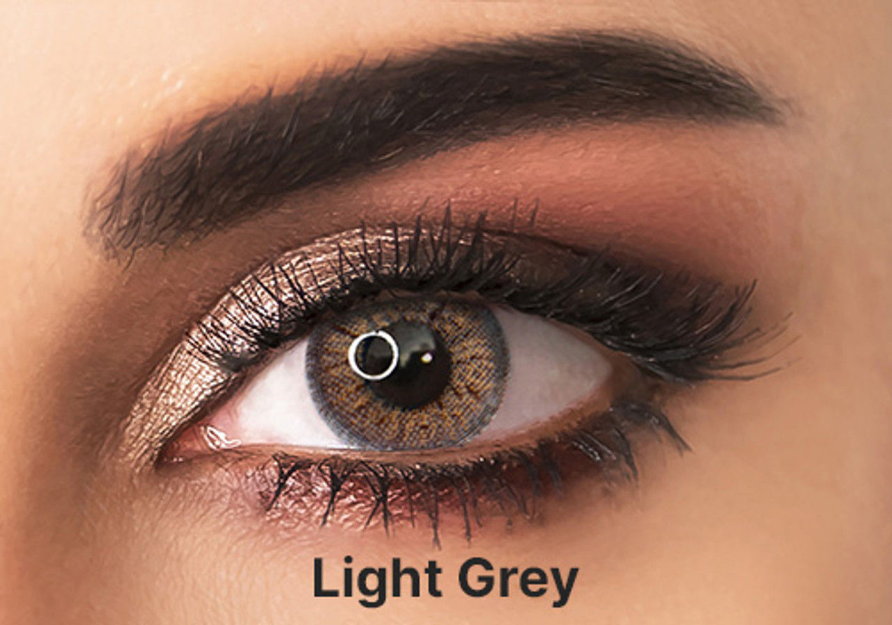 Adore Crystal Light Gray colored contact lenses — light gray crystal shimmer