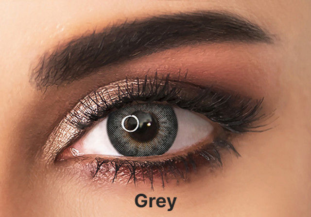 Adore Dare Gray colored contact lenses — strong gray tone for standout eyes