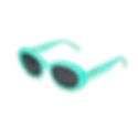 Brixton BS243 oval sunglasses with turquoise frame and dark grey lenses 51-23-145
