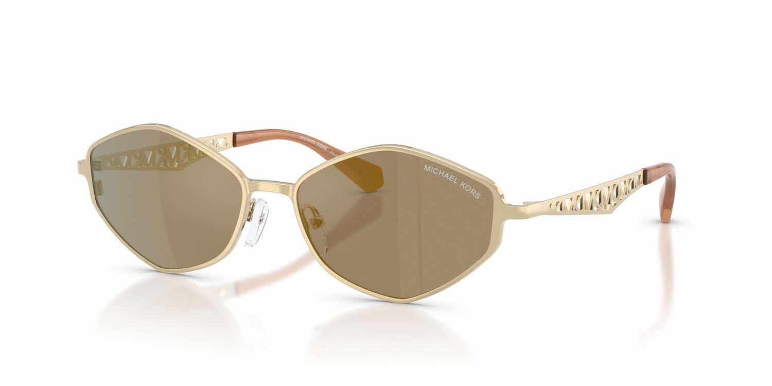Michael Kors MK1181 Gold Coast sunglasses with gold-tone metal frame and brown lenses