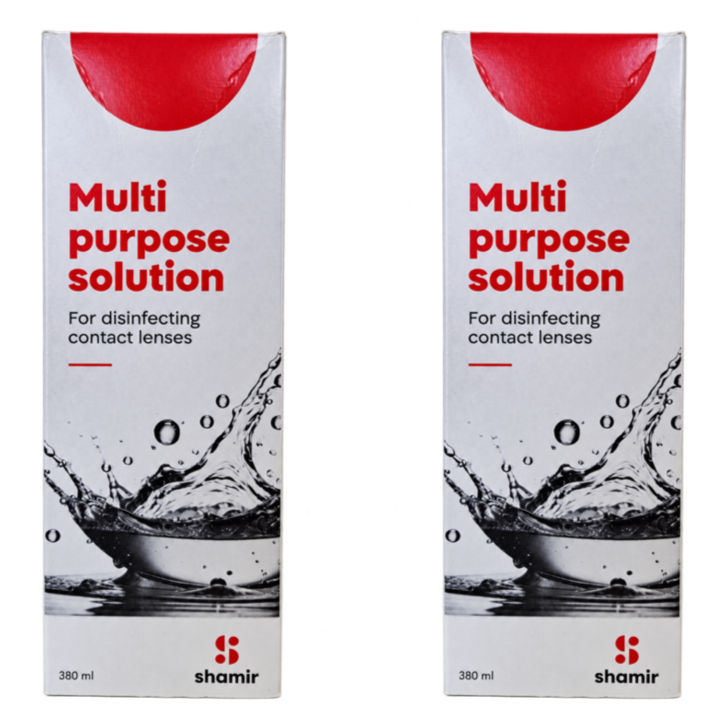 Two boxes of Shamir Multi-Purpose Contact Lens Solution 380ml