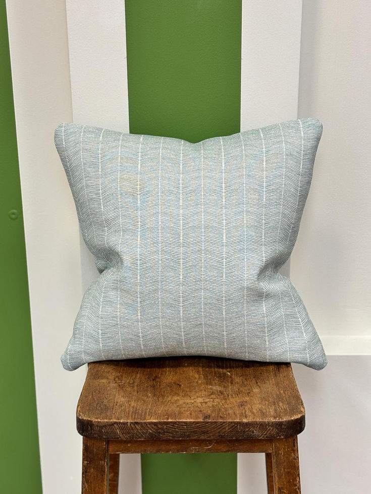 Andrew Martin Furrow Cushion Turquoise Double Sided with Inner