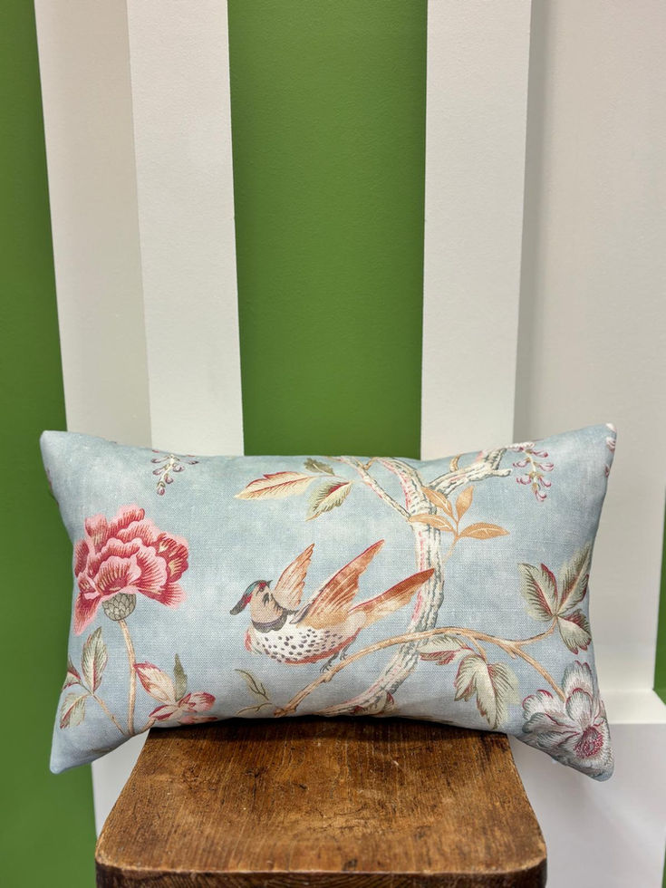 Colefax and Fowler Leonora Cushion Old Blue