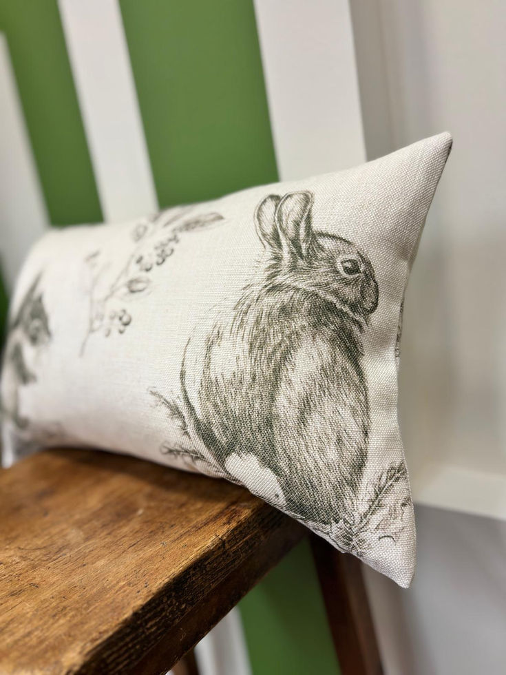 Sanderson Squirrel and Hedgehog Cushions Walnut Linen