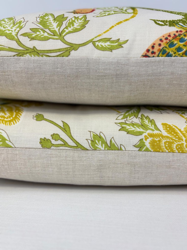 Schumacher Arbre Chinois Meadow Cushions With Inners