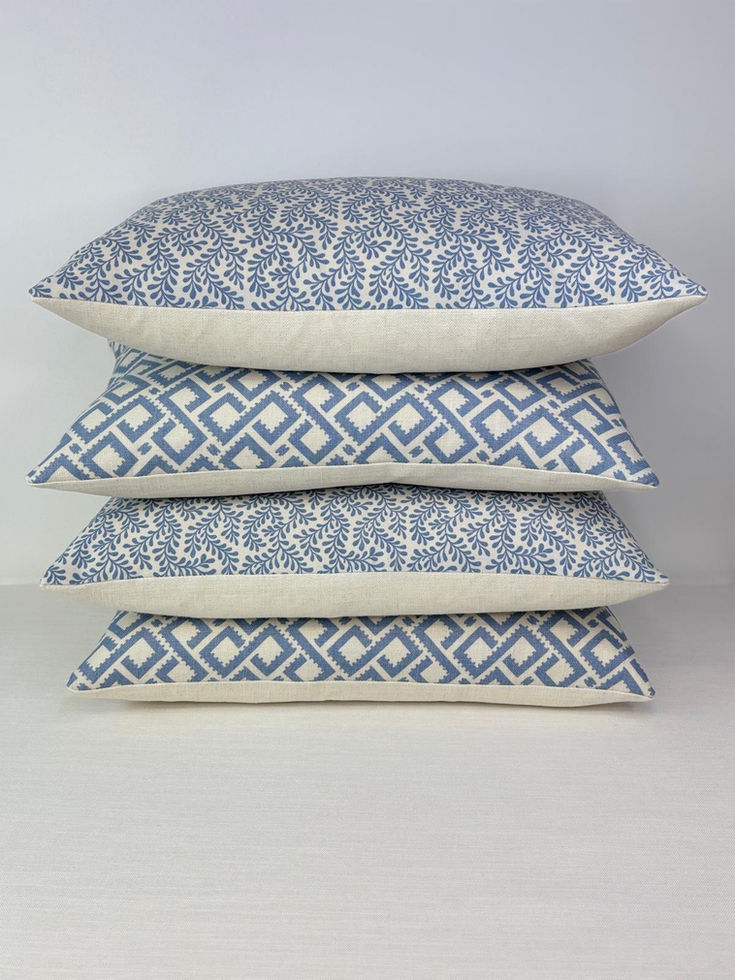Colefax and Fowler Mazeley Cushions with feather inners