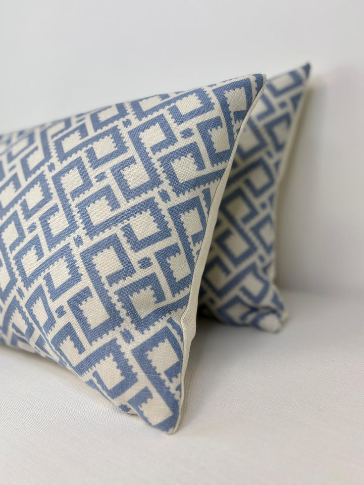 Colefax and Fowler Mazeley Cushions with feather inners