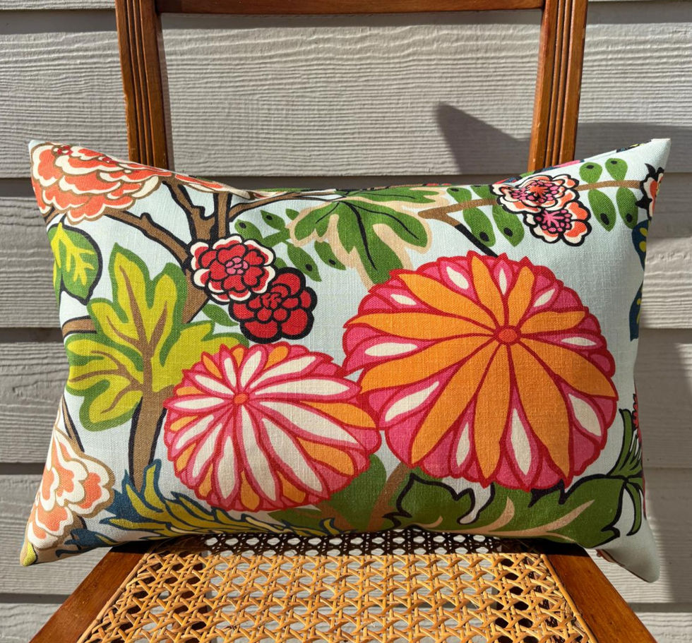 Schumacher Chiang Mai Dragon Indoor Outdoor Cushion Aqua