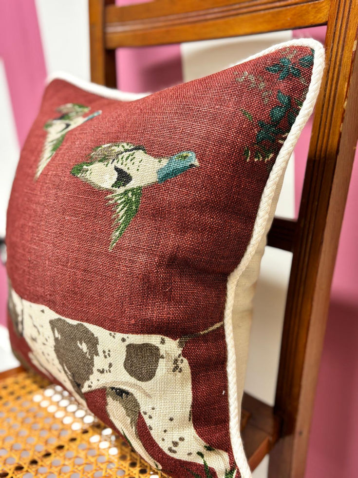 Schumacher Pointers Cushions Burgundy