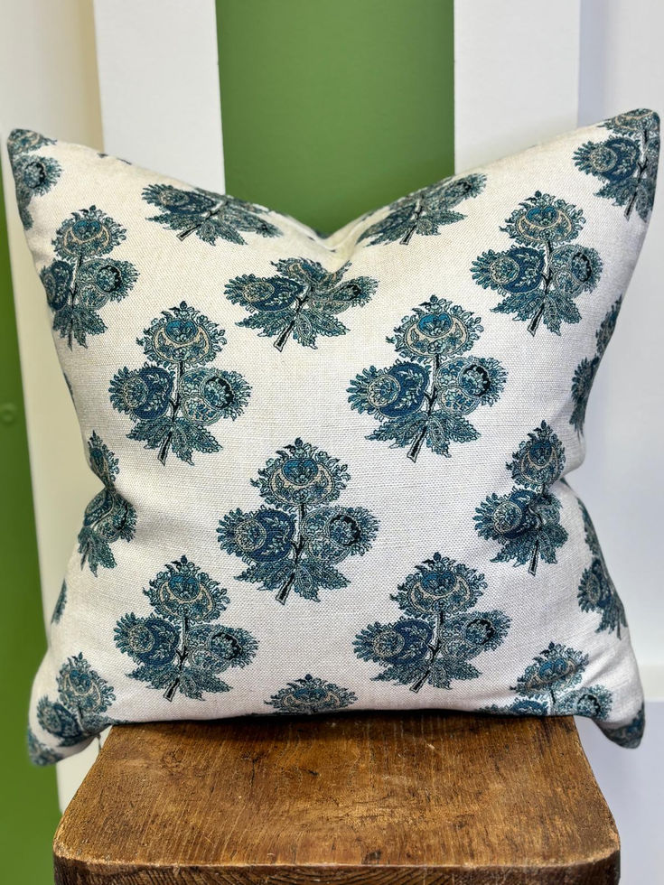 GP & J Baker Poppy Paisley Indigo Cushions