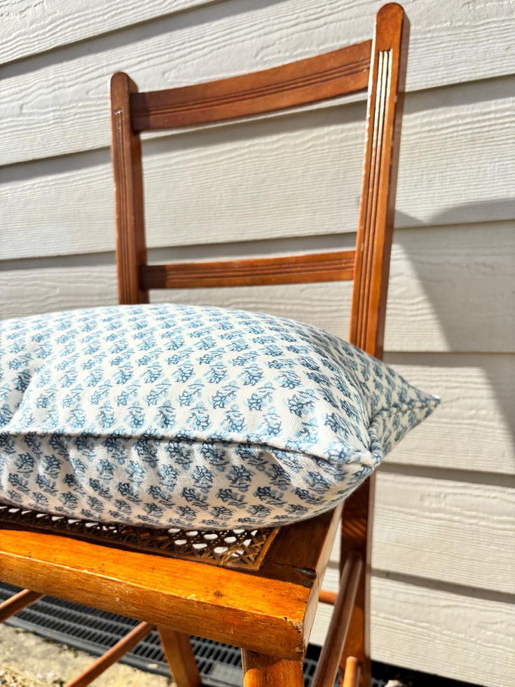 Schumacher Oleander Indoor Outdoor Cushions Indigo