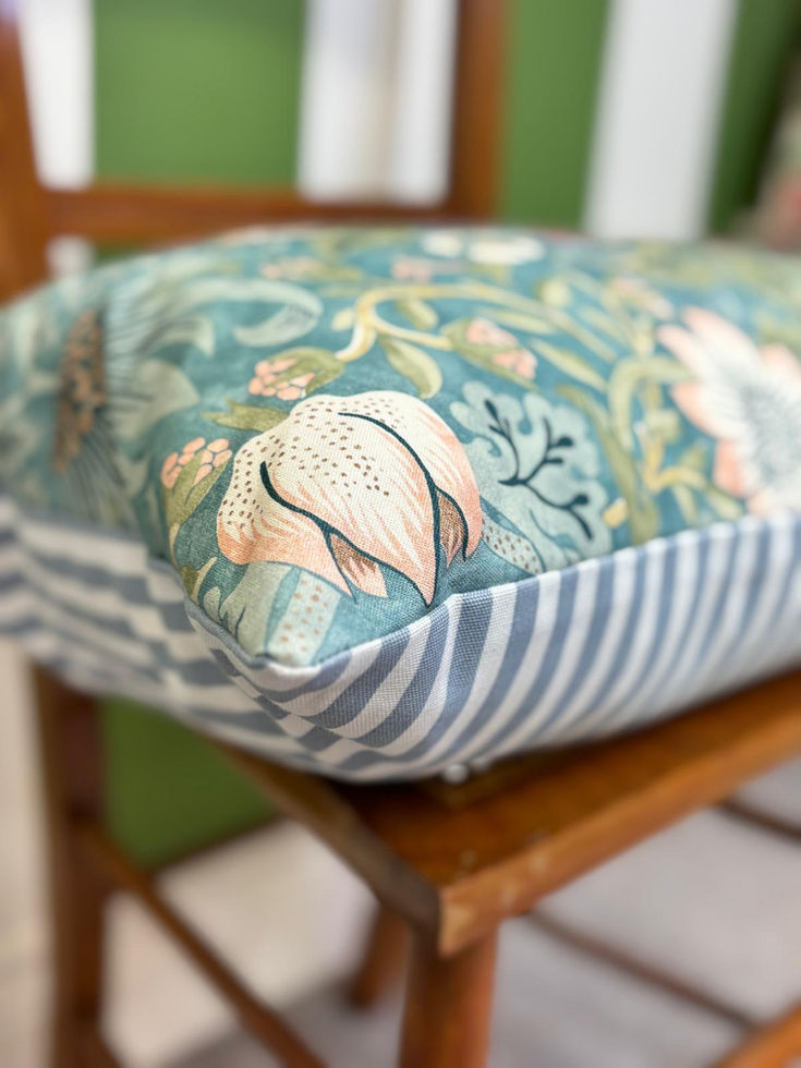 William Morris Strawberry Thief Large Cushions Slate Vellum