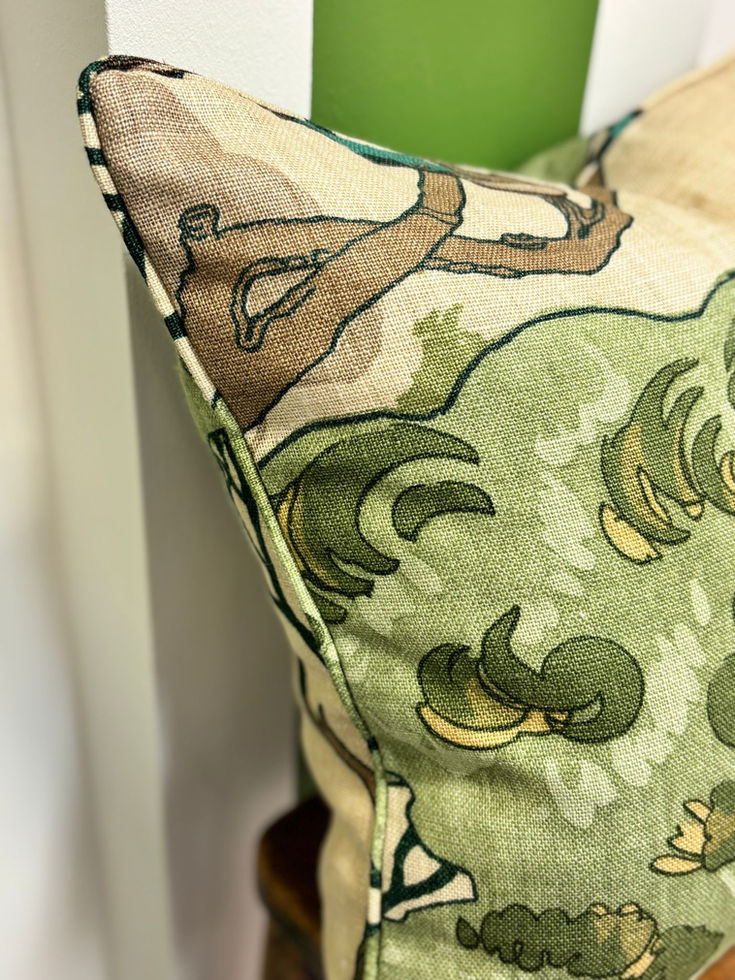Mulberry Flying Ducks Cushion Emerald Double Sided