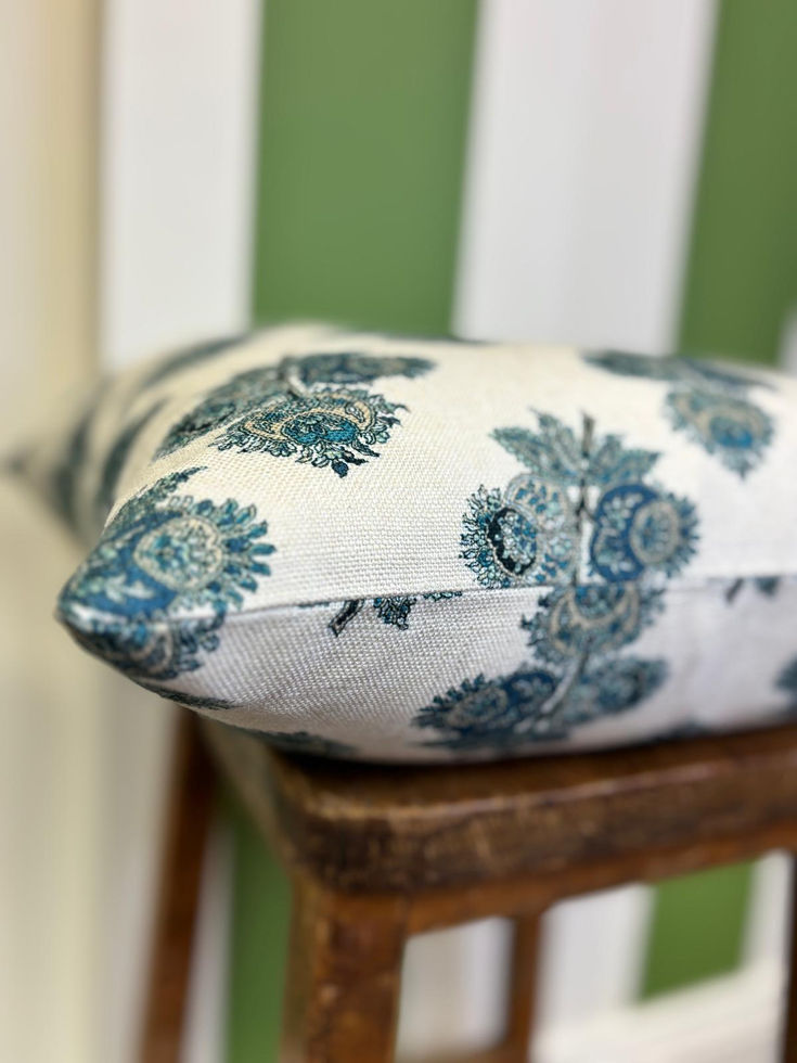 GP & J Baker Poppy Paisley Indigo Cushions