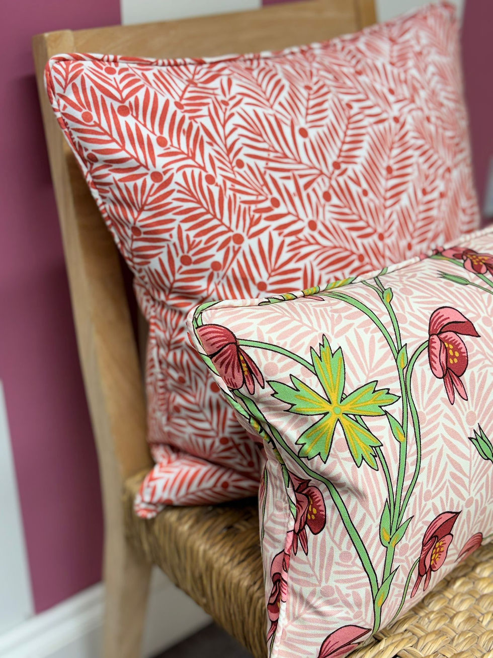 William Morris Yew and Aril Cushion Watermelon