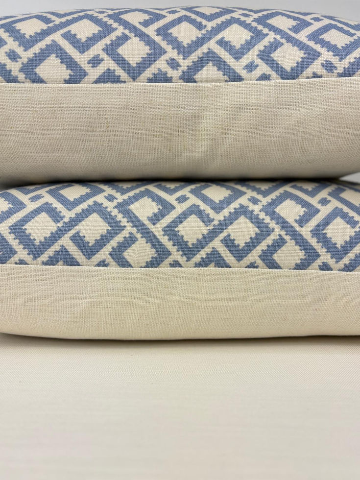 Colefax and Fowler Mazeley Cushions with feather inners