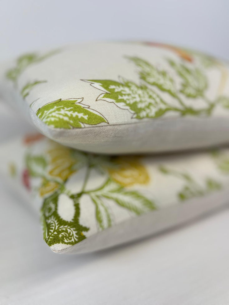 Schumacher Arbre Chinois Meadow Cushions With Inners