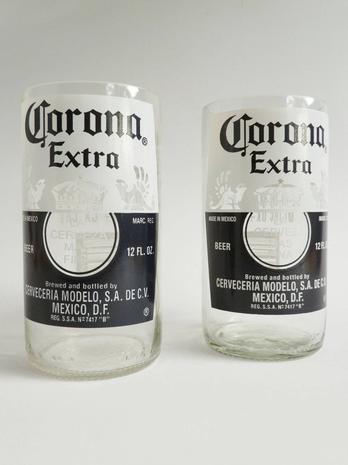 Corona Beer Bottle Glasses | Upcycled Drinking Tumblers