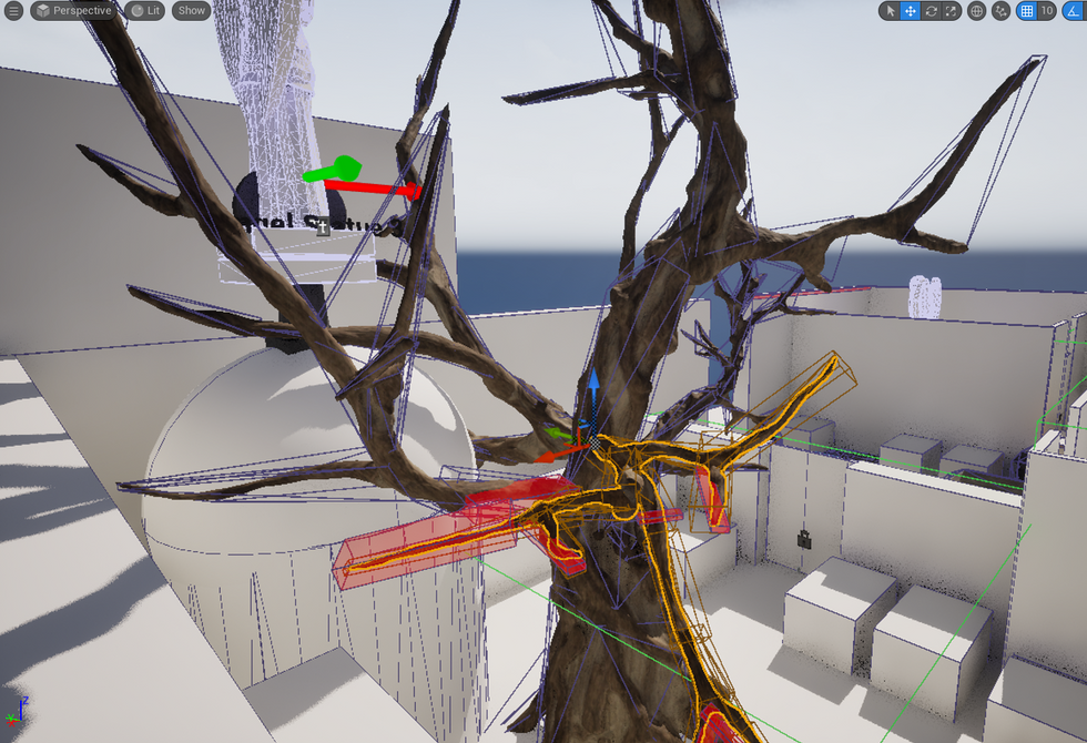 Graveyard Tree collision