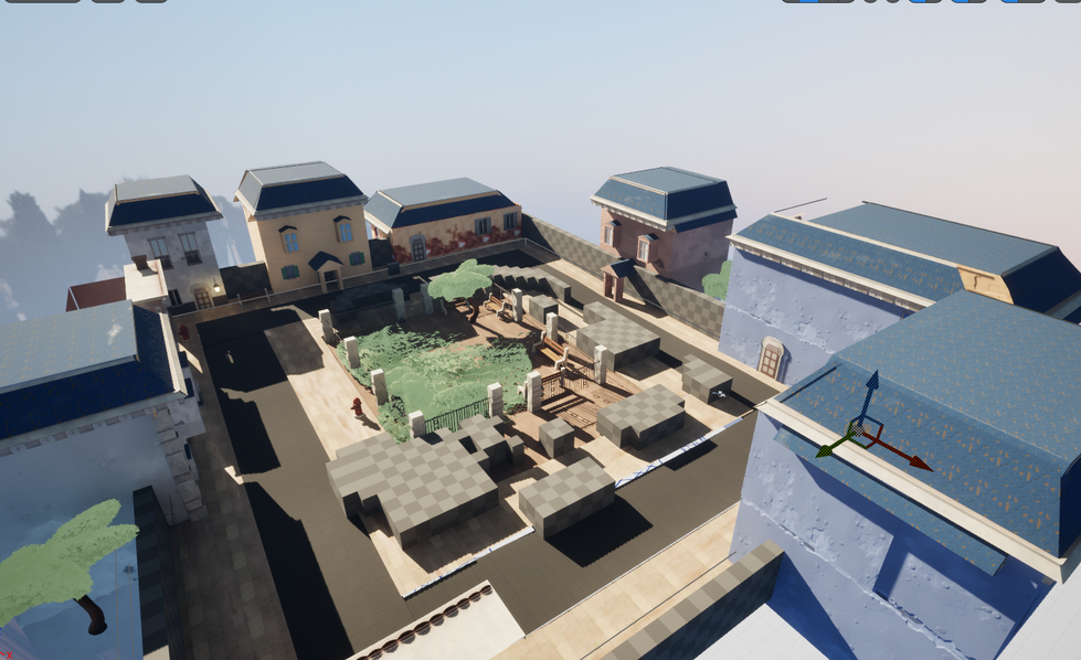 Almost fully implemented level.