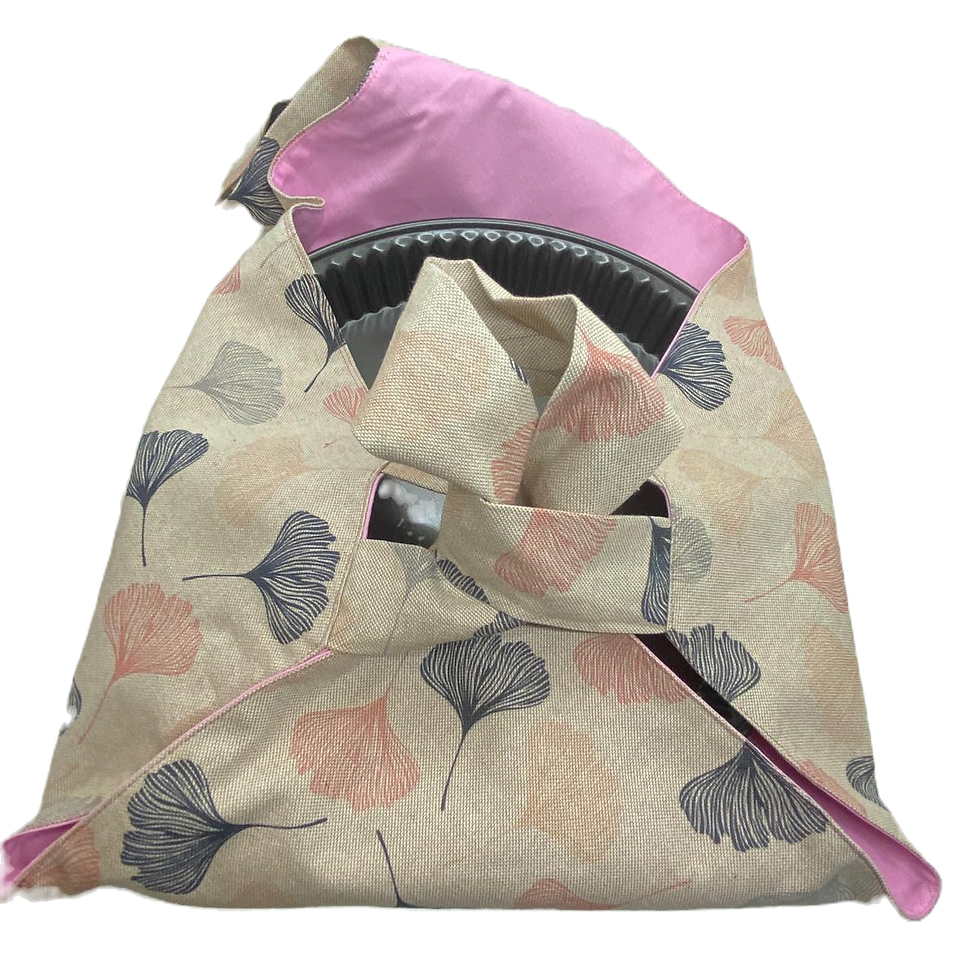 Nat'Créa | Sac à tarte ajustable | Ginko rose