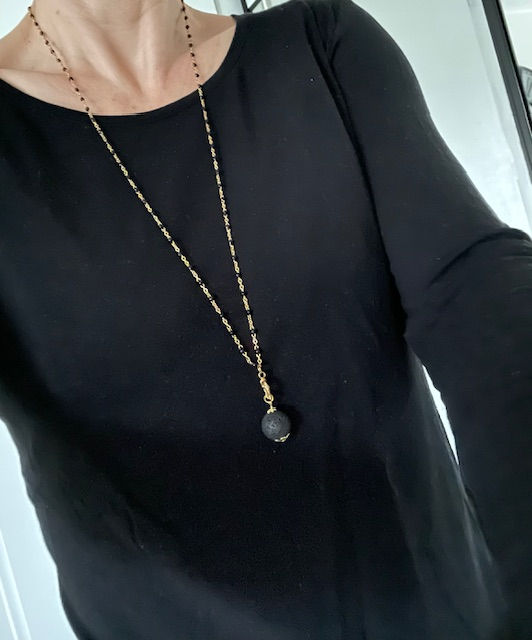 Miniature : Collier sautoir olfactif diffuseur d’huile essentielle ou de parfum