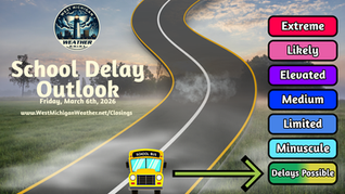School Delay Outlook for Friday 03/06/2026