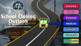 School Closing Outlook for Monday 03/16/2026