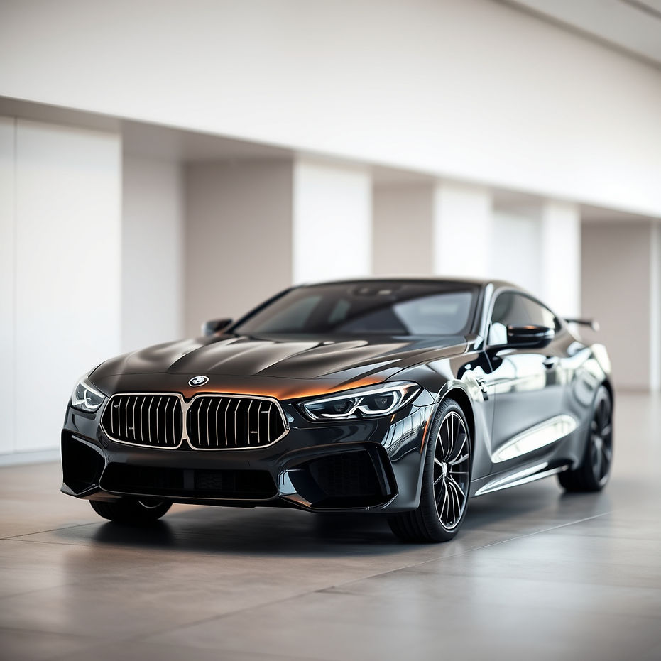 aesthetic background photo subtle of a freshly detailed luxury car with blurred edges arou