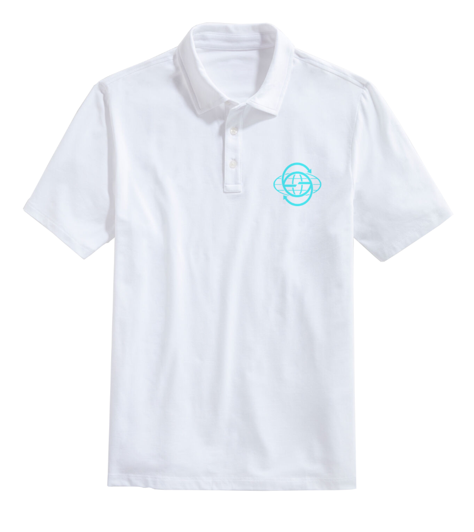 GGG Polo White/Electric Blue