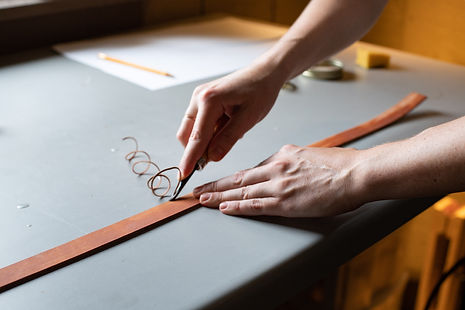 Hand made leather belt